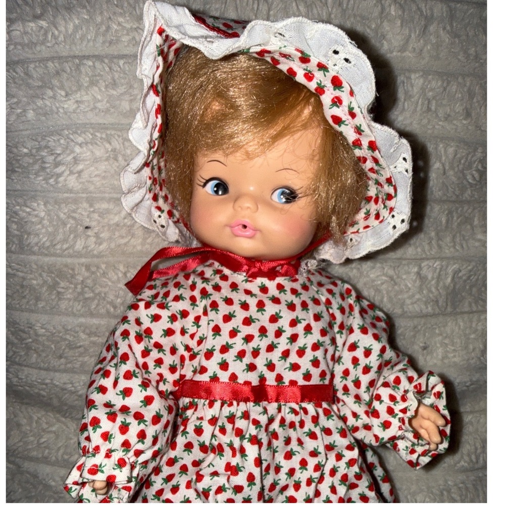 Vintage Horsman Doll with Strawberry‎ Dress Bonnet and Extra Outfits Collection